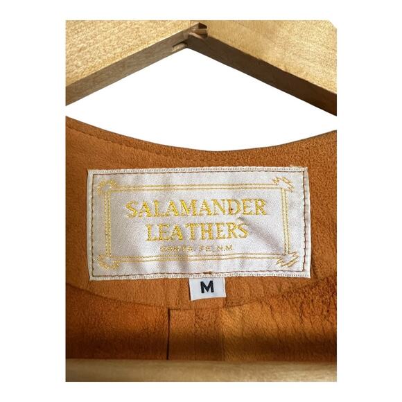 Vintage Salamander Suede Leather Outfit Jacket Pants set 80s 90s M Retro - Picture 3 of 11